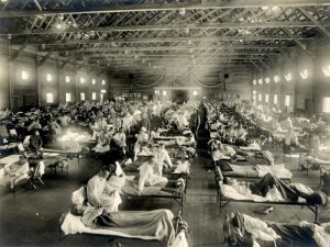 Patients suffering from influenza, Kansas 1919