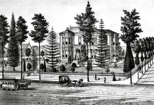 1887 lithograph of the house of Isaias Hellman