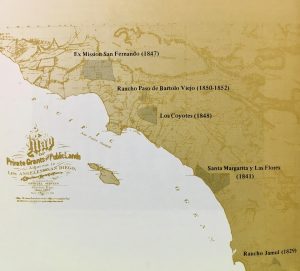 Map of Pio Pico's ranches in California