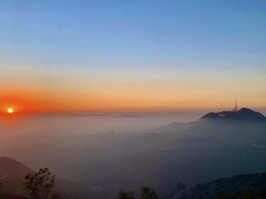 Hollywood Sign almost obscured by haze