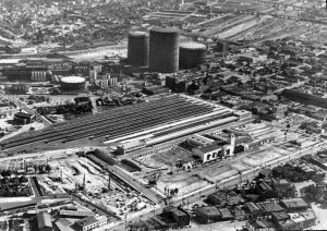 Los Angeles Union Station under construction, 1938