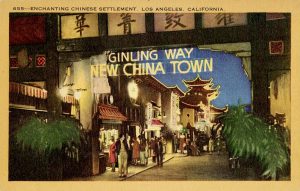 Postcard, New LA Chinatown, 1950's