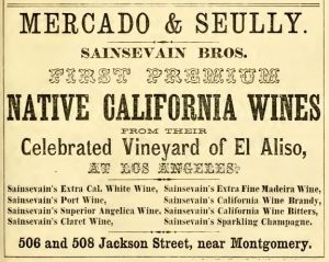 Advertisement for El Aliso wine
