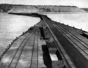 View from end of Santa Monica Long Wharf, c 1893
