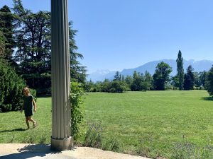 View of the Alps from Chateau Manoir de Ban
