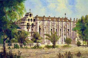 Mission San Gabriel, by Edwin Deakin, c1899, Santa Barbara Missions Archive Library