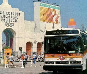 Bus at the Coliseum, 1984 LA Olympics