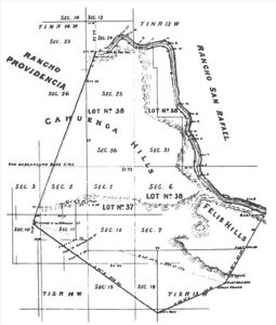 Map of original Rancho Los Feliz