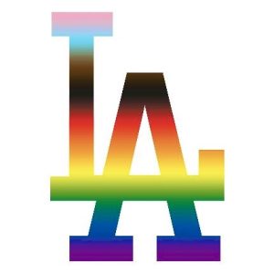 LA Dodgers logo for LA Pride