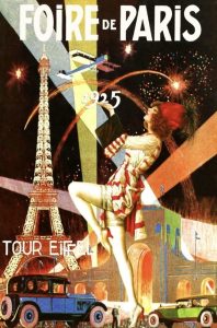 1925 Art Deco painting for the Exposition Internationale des Arts décoratifs