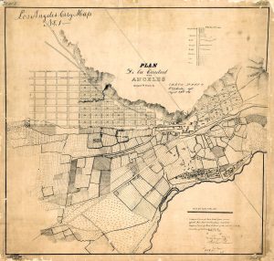 Edward O.C. Ord and William Rich Hutton, Plan de la Ciudad de Los Angeles, 1849.