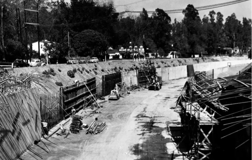 1949 Laurel Canyon Channel Construction.