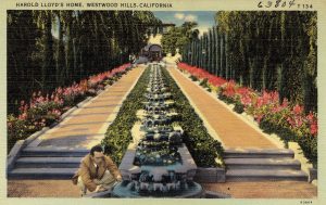 Harold Lloyd's famous cascading fountain at Greenacres